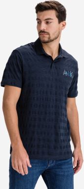 Armani Exchange modré pánske polo tričko
