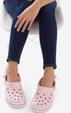 Svetloružové dámske šľapky Crocs Crocband