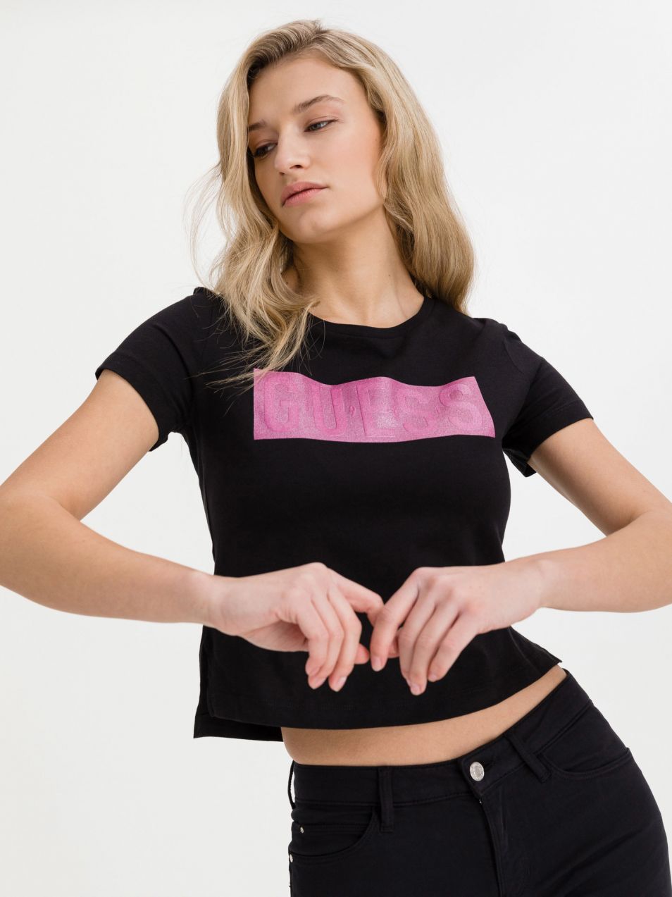 Guess čierne crop top Adria