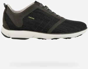 Tmavozelené pánske tenisky so semišovými detailmi Geox Nebula