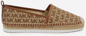 Hnedé dámske espadrilky so vzorom Michael Kors Lenny