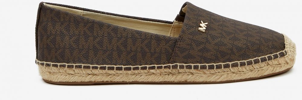 Tmavohnedé dámske vzorované espadrilky Michael Kors Kendrick