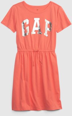 Oranžové dievčenské šaty s logom GAP GAP