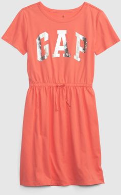 Oranžové dievčenské šaty s logom GAP GAP