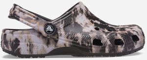 Bielo-čierne unisex šľapky Crocs Classic Bleach Dye Clog