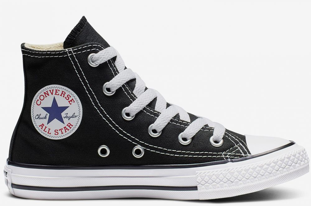 Čierne detské členkové tenisky Converse