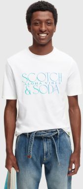 Biele pánske tričko Scotch & Soda
