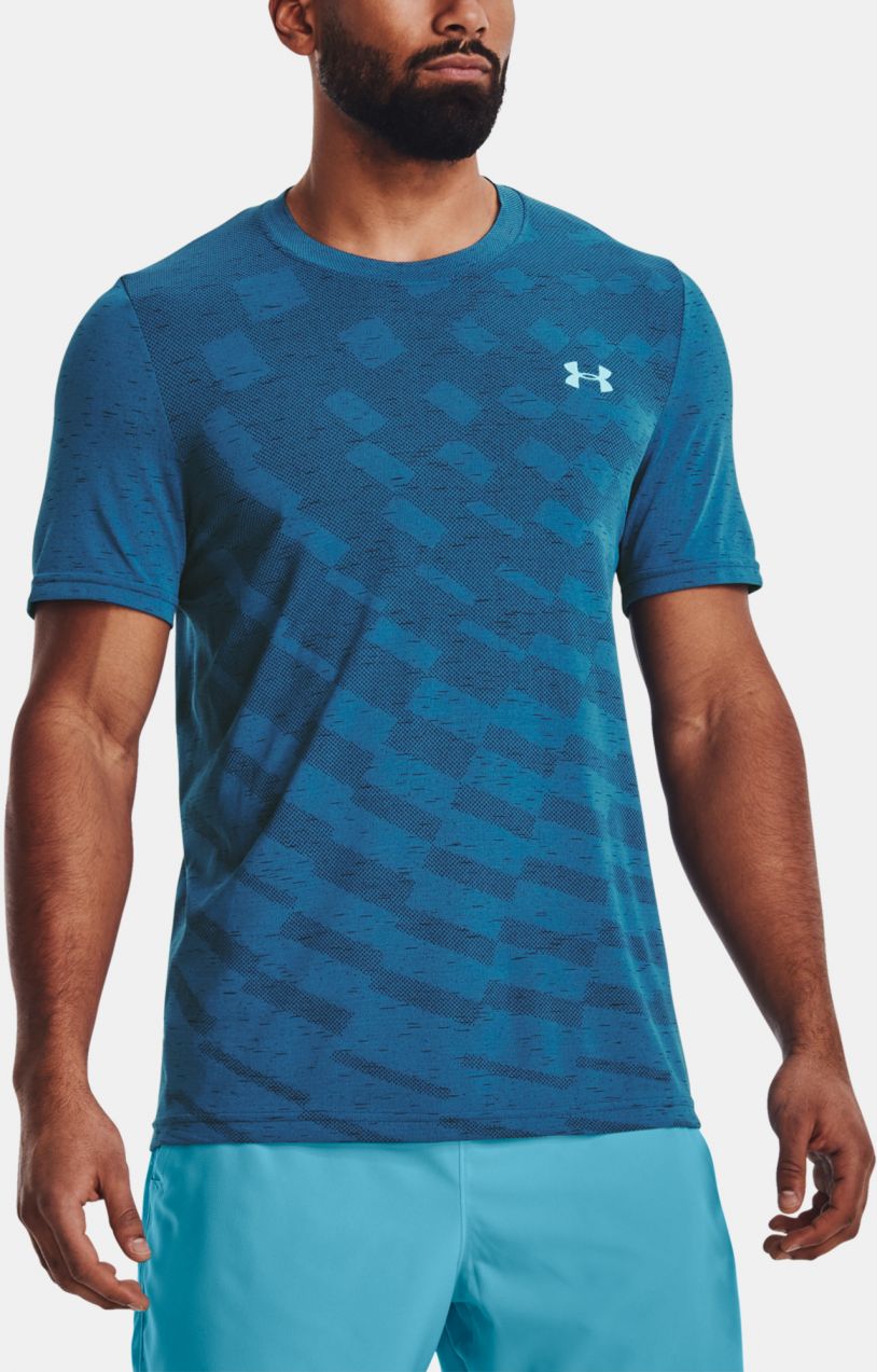 Tričko Under Armour UA Seamless Radial SS - modrá