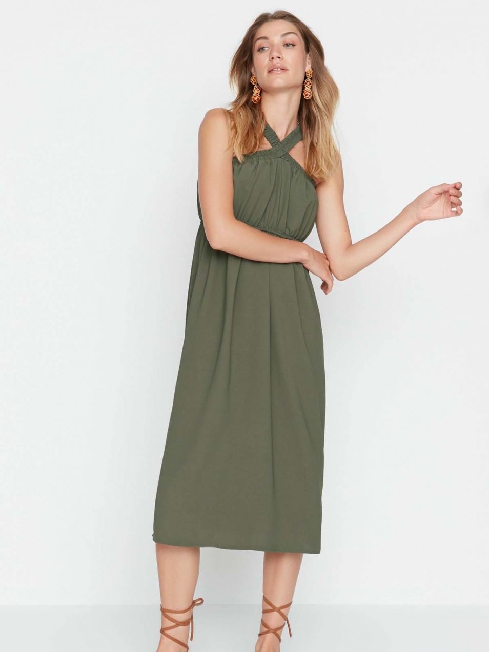 Khaki midi Trendyol