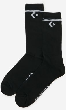 Sada dvoch párov unisex ponožiek Converse v čiernej farbe