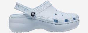 Svetlomodré dámske šľapky na platforme Crocs Classic Platfrorm