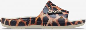 Hnedé dámske vzorované papuče Crocs