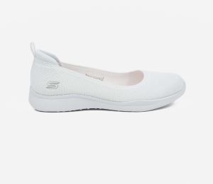 Biele dámske baleríny Skechers