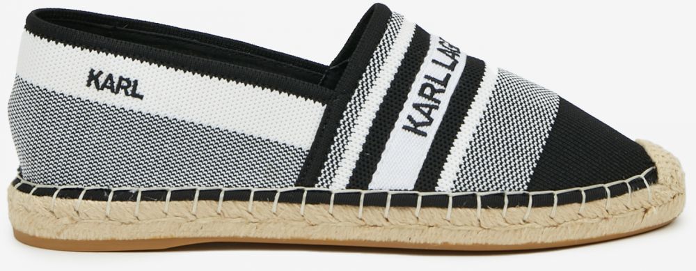 Espadrilky, slip on pre ženy KARL LAGERFELD - čierna, biela