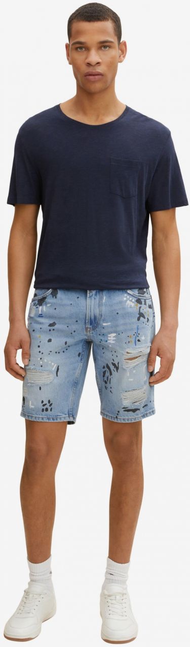 Svetlomodré pánske džínsové šortky Tom Tailor Denim