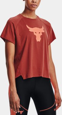 Červené dámske tričko Under Armour UA Project Rock BULL SS