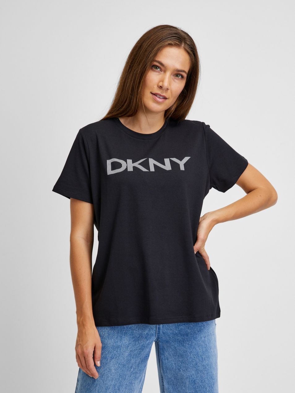 Čierne dámske tričko DKNY
