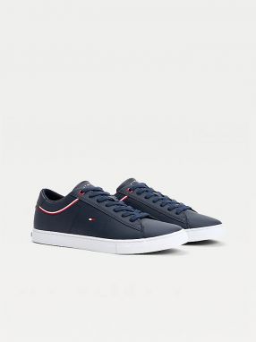 Tmavomodré pánske kožené tenisky Tommy Hilfiger
