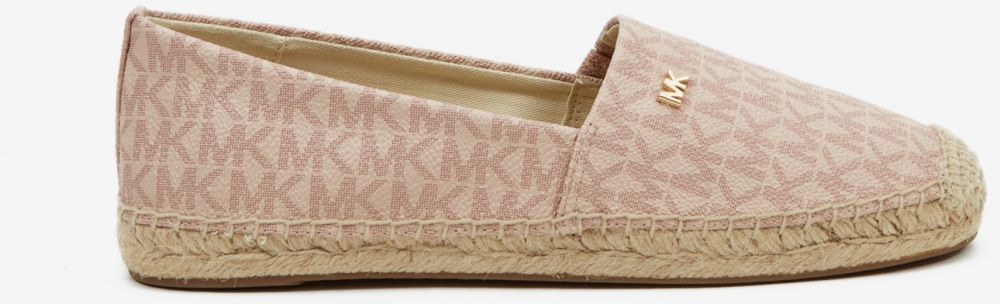 Svetloružové dámske espadrilky Michael Kors Kendrick so vzorom