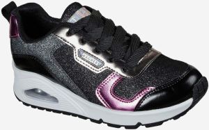 Čierne dievčenské metalické tenisky Skechers