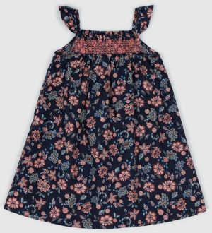 Tmavomodré dievčenské kvetinové šaty GAP