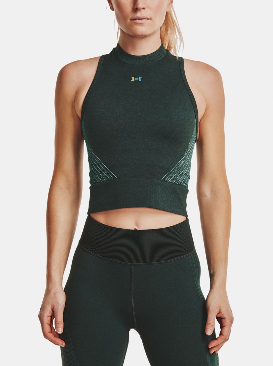 Under Armour RUSH™ Seamless Crop top Zelená