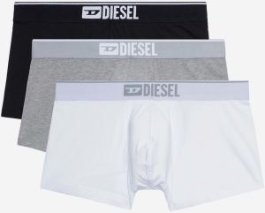 Sada troch pánskych boxeriek v čiernej, šedej a bielej farbe Diesel