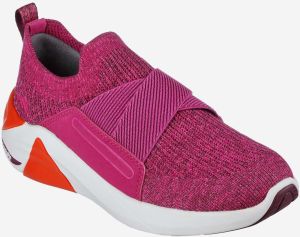 Tmavoružové dámske slip on tenisky Skechers