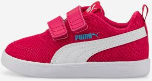 Červené detské tenisky Puma Courtflex v2