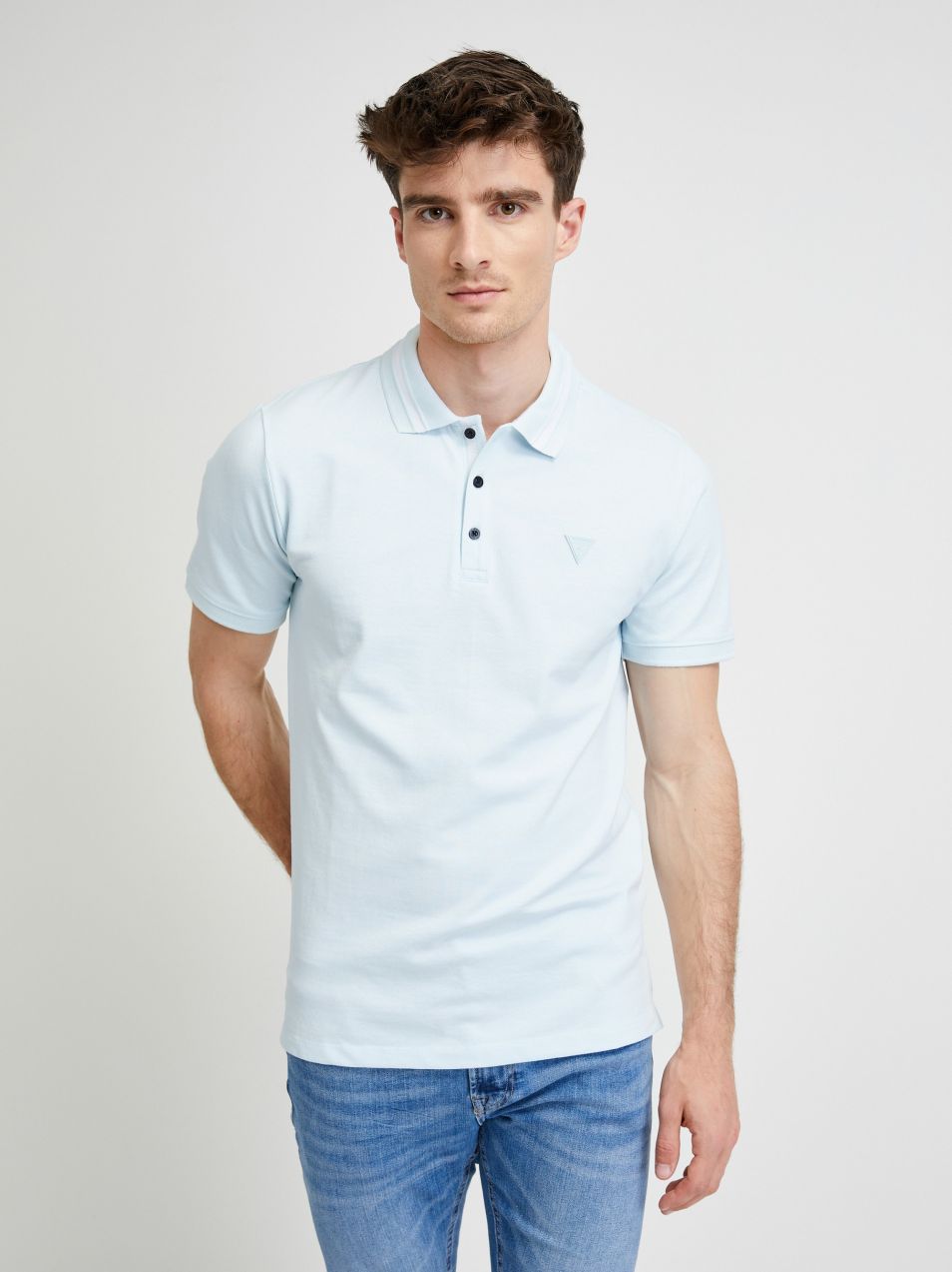 Polokošele pre mužov Guess - svetlomodrá