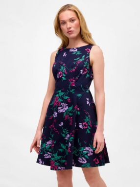 Tmavomodré kvetované šaty ORSAY