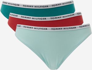 Súprava troch nohavičiek v svetlomodrej, červenej a zelenej farbe Tommy Hilfiger