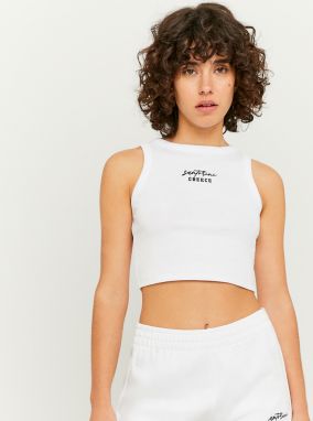 Tally Weijl biele crop top