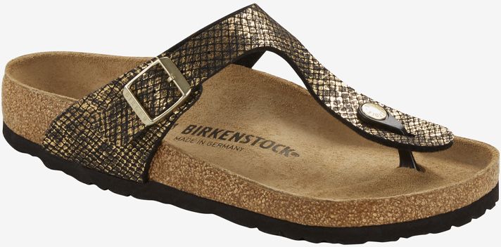 Hnedé vzorované žabky Birkenstock Gizeh
