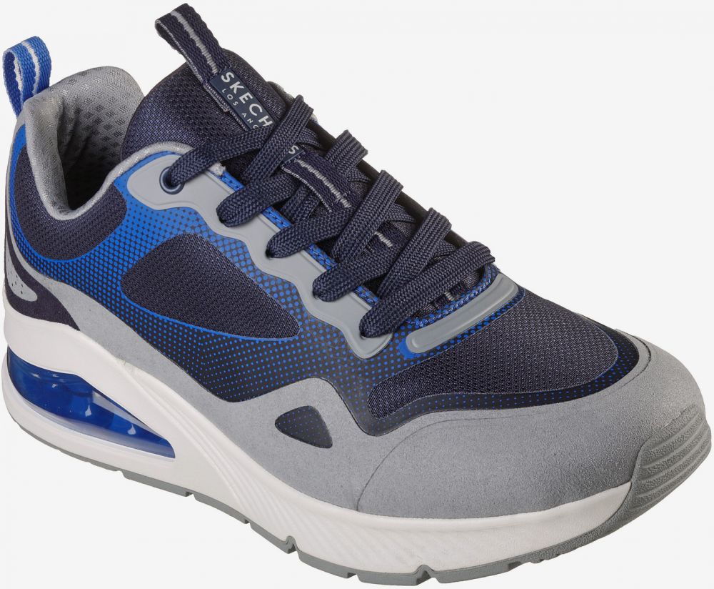 Šedo-modré pánske tenisky Skechers