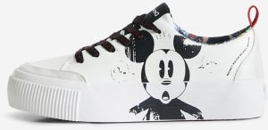 Biele dámske tenisky Desigual Street Mickey Crack