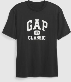 Čierne pánske tričko logo GAP 1969 Classic organic