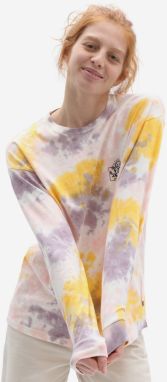 Žlto-fialové dámske batikované tričko VANS Mascy