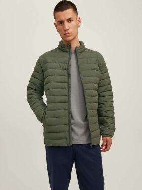 Kaki prešívaná bunda Jack & Jones Puffer