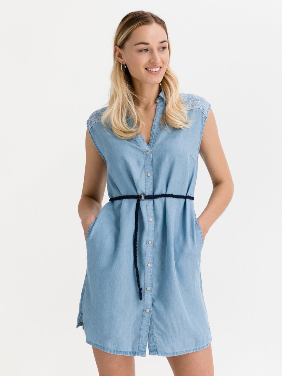 Pepe Jeans Benny Šaty Modrá