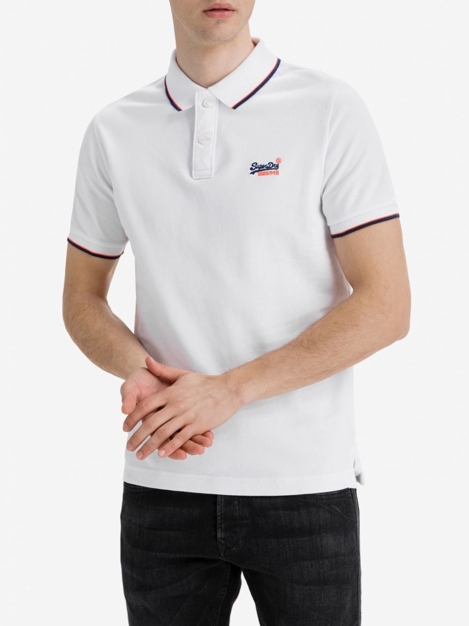 Tričká s krátkym rukávom pre mužov Superdry - biela