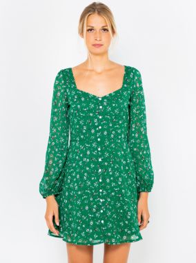 Zelené kvetované šaty CAMAIEU galéria