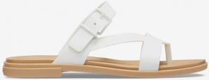 Crocs biele žabky Tulum Toe Post Sandal W Oyster