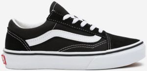 Bielo-čierne semišové detské topánky VANS Old Skool