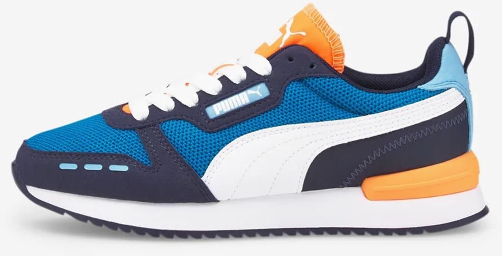 Oranžovo-modré chlapčenské tenisky Puma R78 Jr