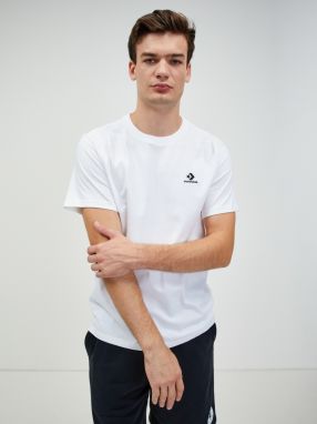 Tričká s krátkym rukávom pre mužov Converse - biela