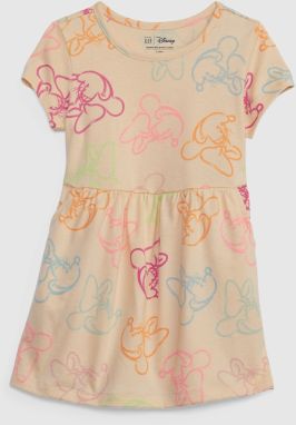Béžové dievčenské šaty Disney a Minnie GAP