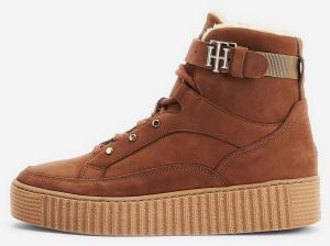 Tommy Hilfiger hnedé kožené tenisky