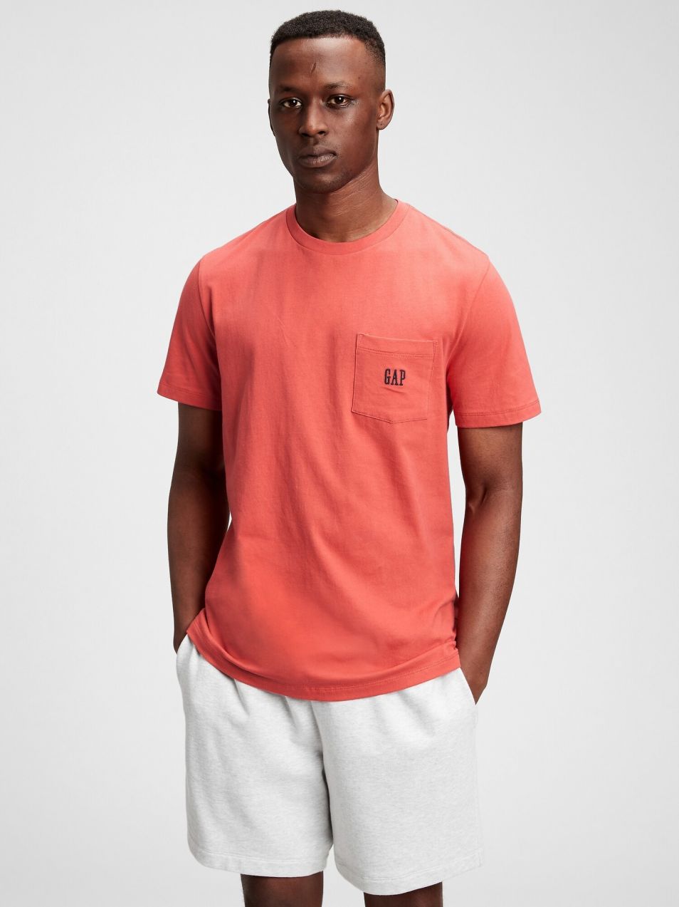 GAP oranžové pánske tričko Logo pocket