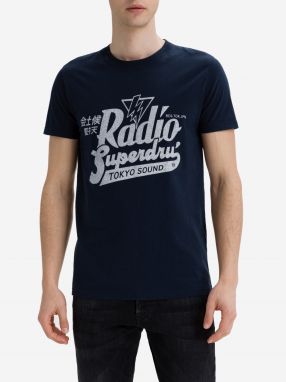 Tričká s krátkym rukávom pre mužov Superdry - modrá